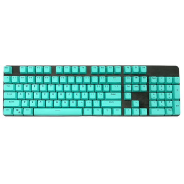 Plain: Cyan Backlit Keycaps