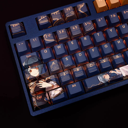 Genshin Impact: Xingqiu Backlit Keycap Set