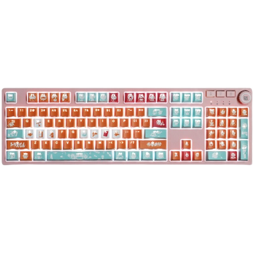 Doraemon: Orange Backlit Keycap Set
