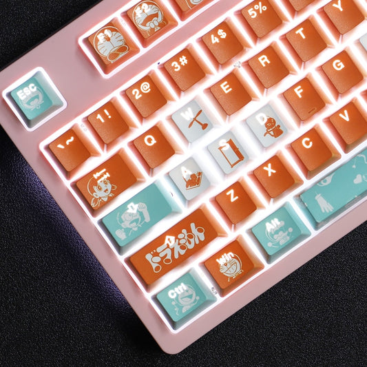 Doraemon: Orange Backlit Keycap Set