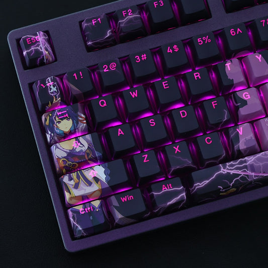 Genshin Impact: Raiden Shogun Backlit OEM Keycap Set