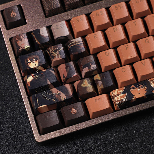 Genshin Impact: Hu Tao Brown Backlit Keycap Set