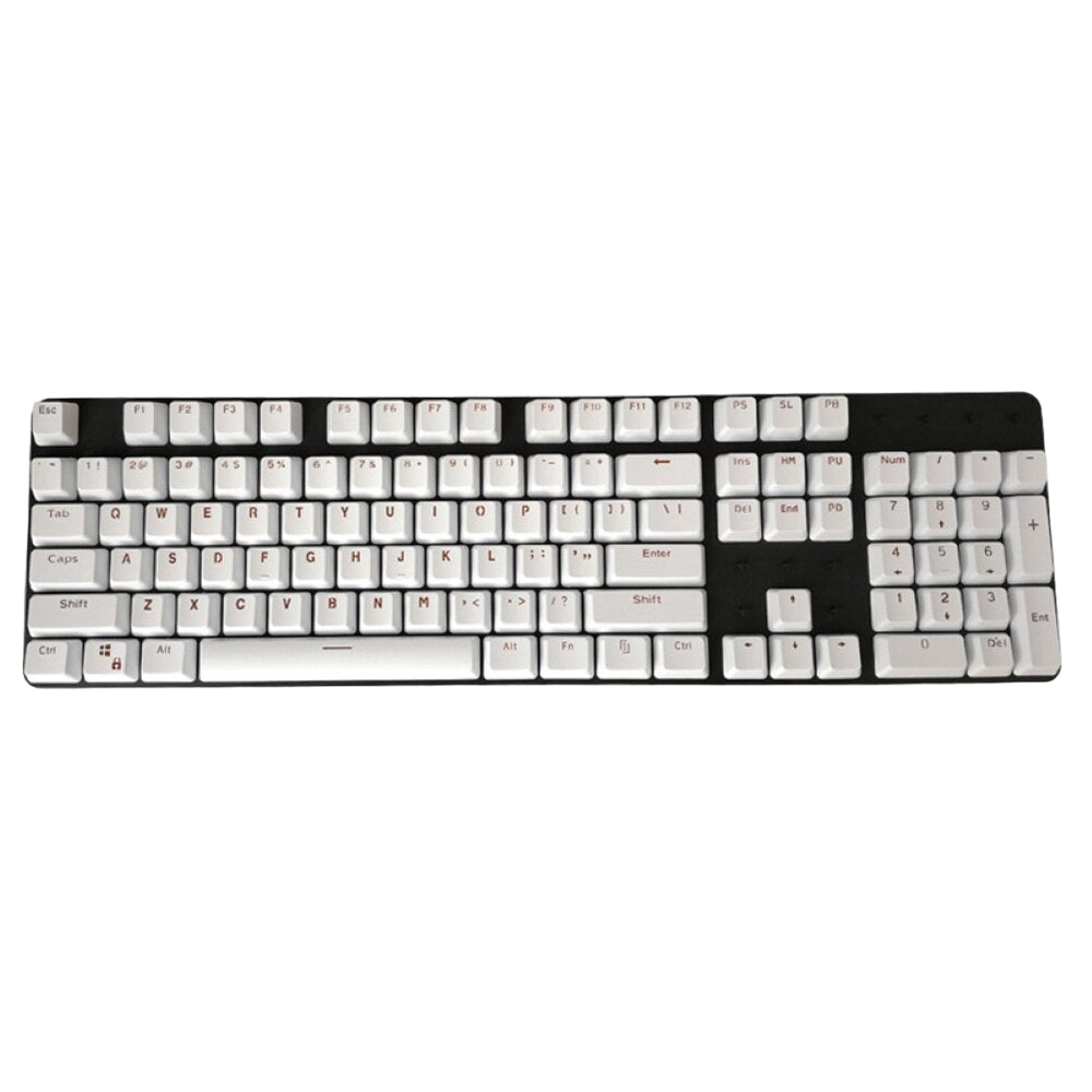 Plain: White Backlit Keycaps