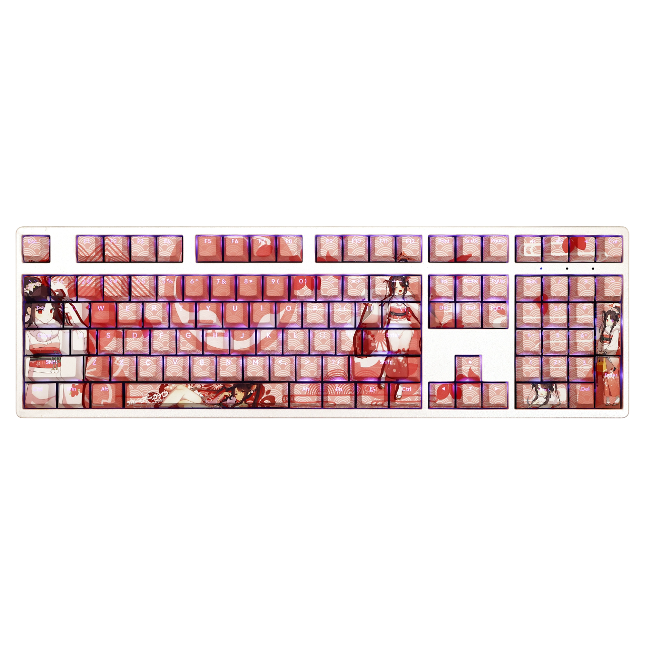 Blue Archive: Aikiyo Fuuka Backlit Keycap Set