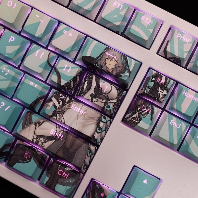 My Anime Keycaps Complete Set Arknights: Ho'olheyak Backlit Keycap Set