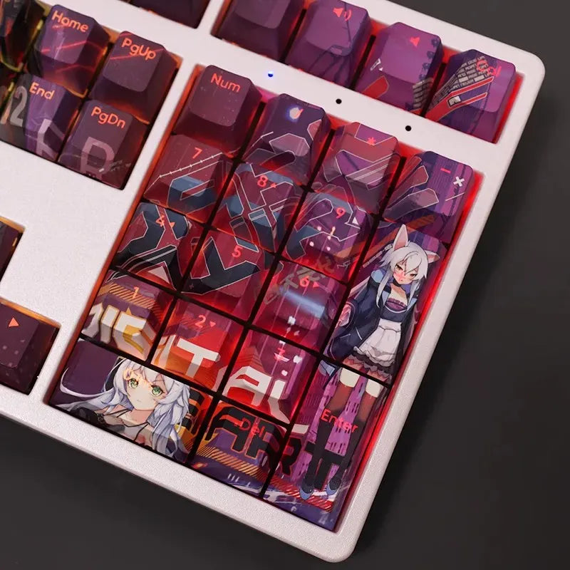 My Anime Keycaps Complete Set Arknights: Rosmontis Backlit Keycap Set