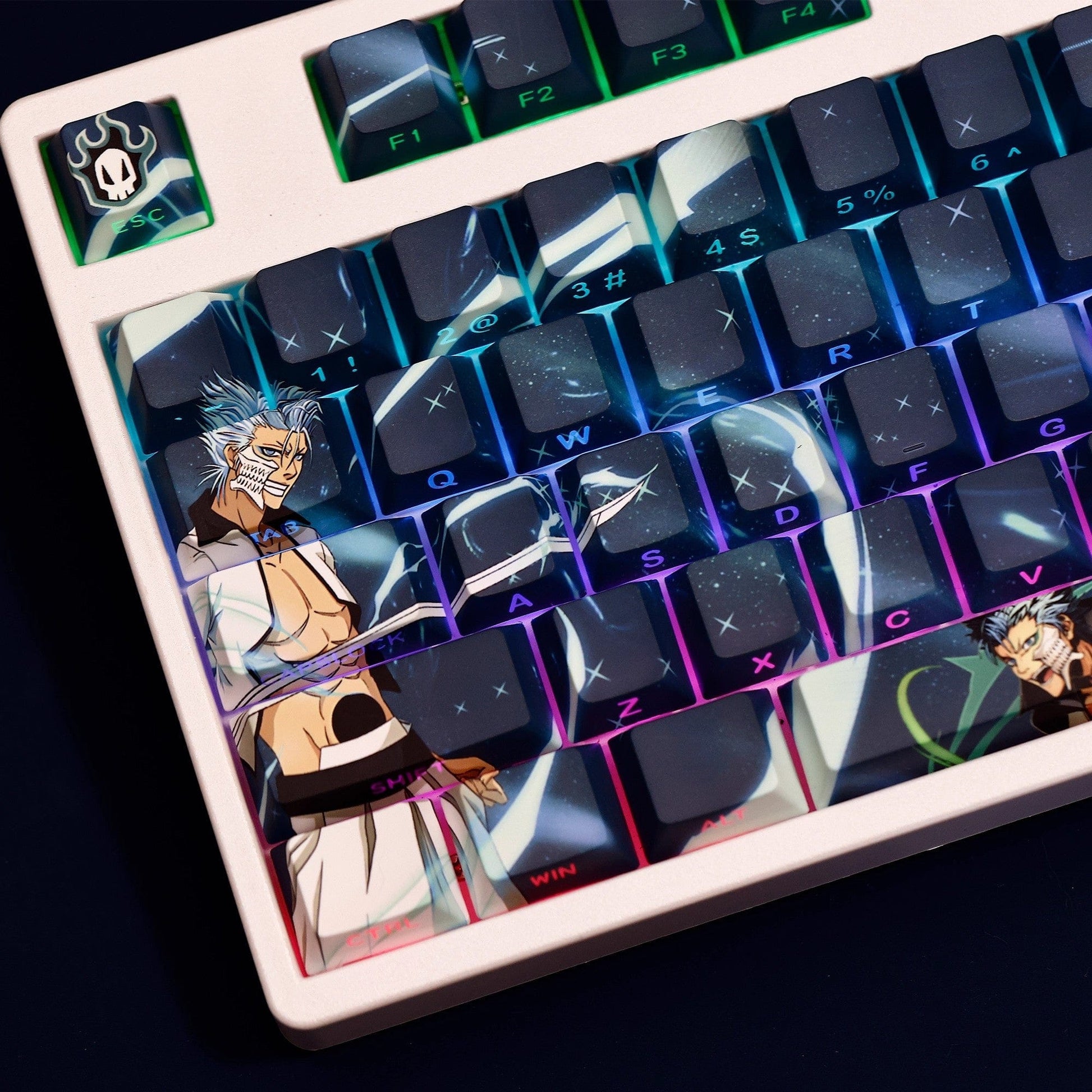 My Anime Keycaps Complete Set Bleach: Grimmjow Jaegerjaquez Backlit Keycap Set