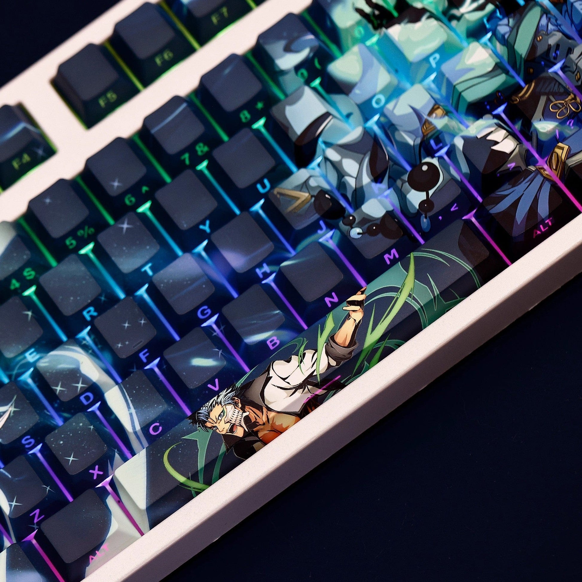 My Anime Keycaps Complete Set Bleach: Grimmjow Jaegerjaquez Backlit Keycap Set