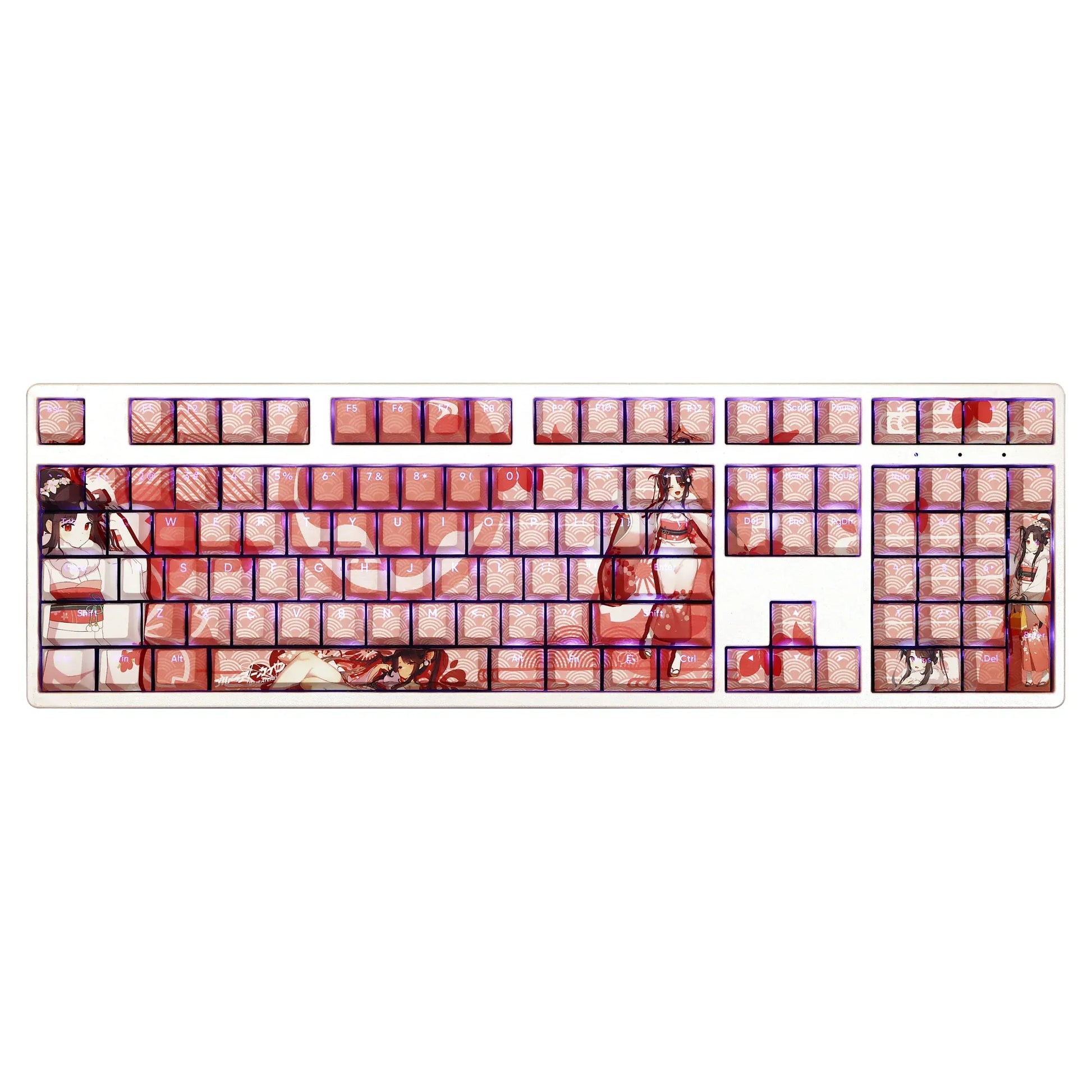 My Anime Keycaps Complete Set Blue Archive: Aikiyo Fuuka Backlit Keycap Set