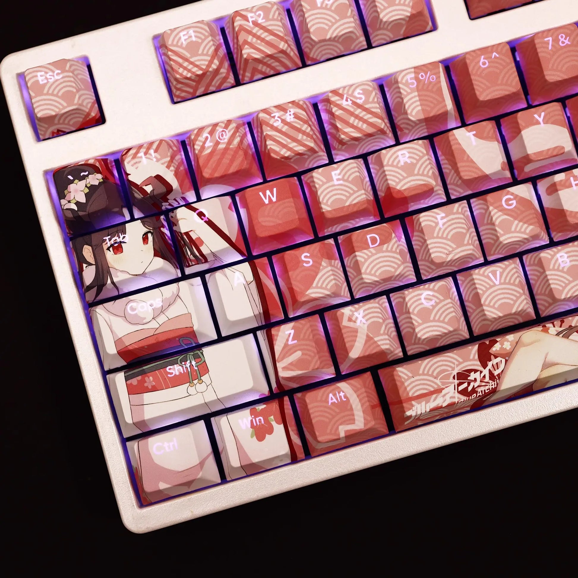 My Anime Keycaps Complete Set Blue Archive: Aikiyo Fuuka Backlit Keycap Set