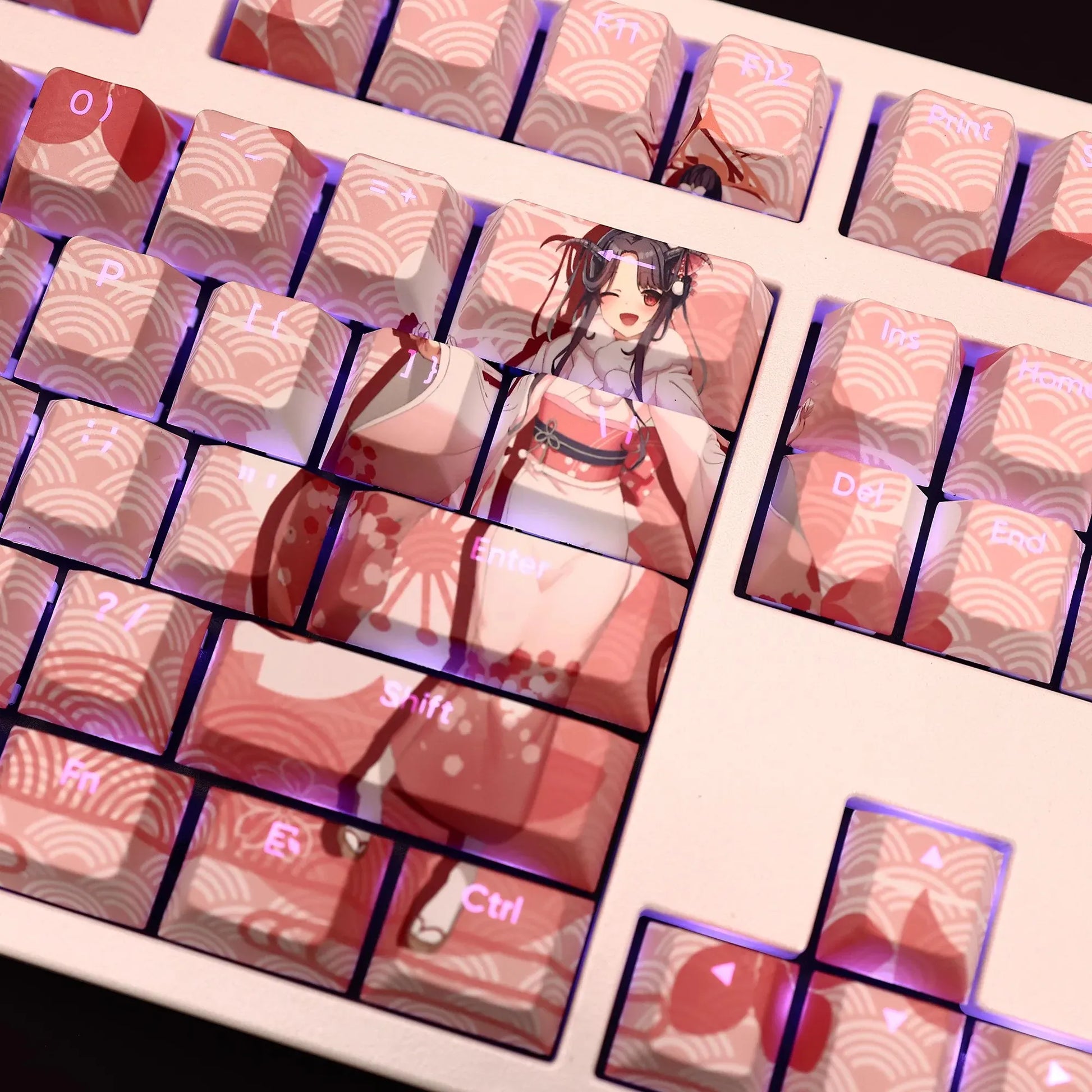 My Anime Keycaps Complete Set Blue Archive: Aikiyo Fuuka Backlit Keycap Set
