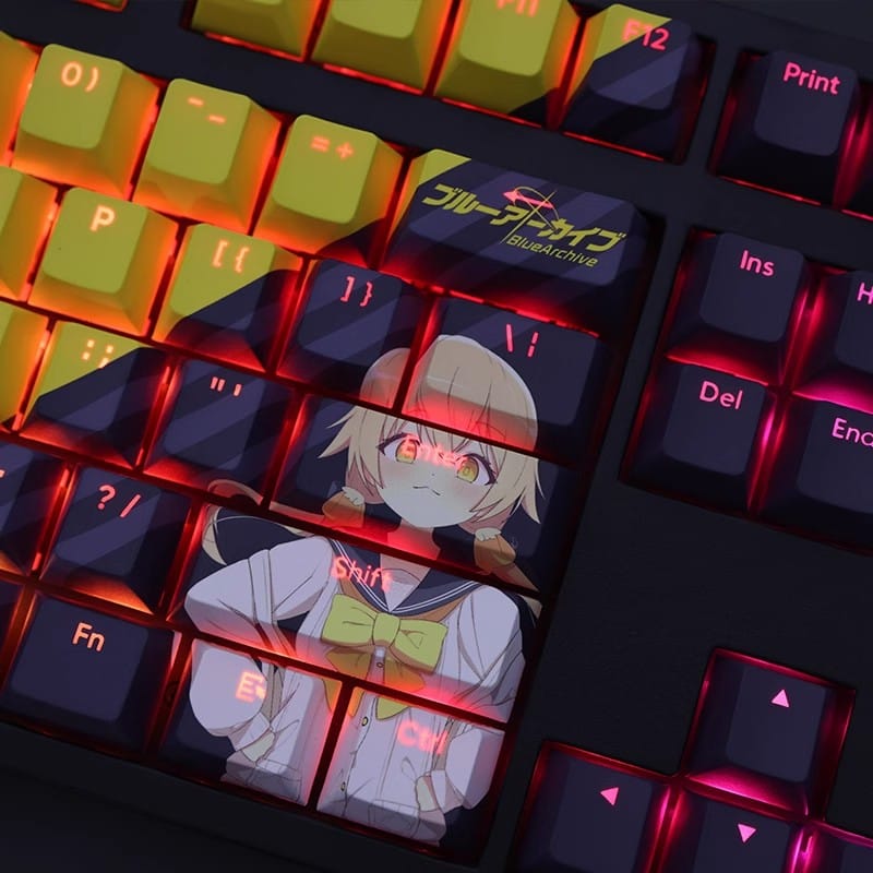 My Anime Keycaps Complete Set Blue Archive: Ajitani Hifumi Backlit Keycap Set