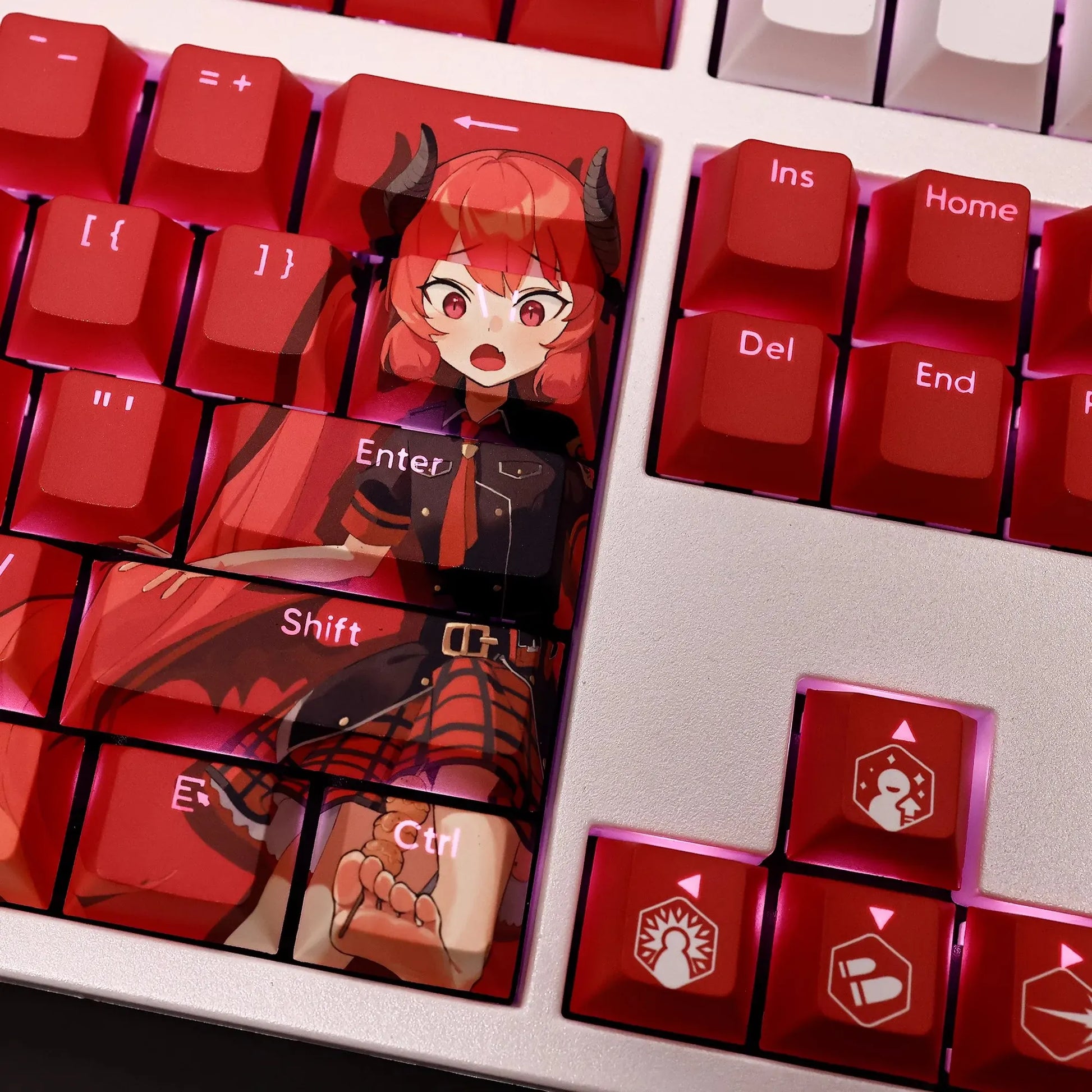 My Anime Keycaps Complete Set Blue Archive: Akashi Junko Backlit Keycap Set