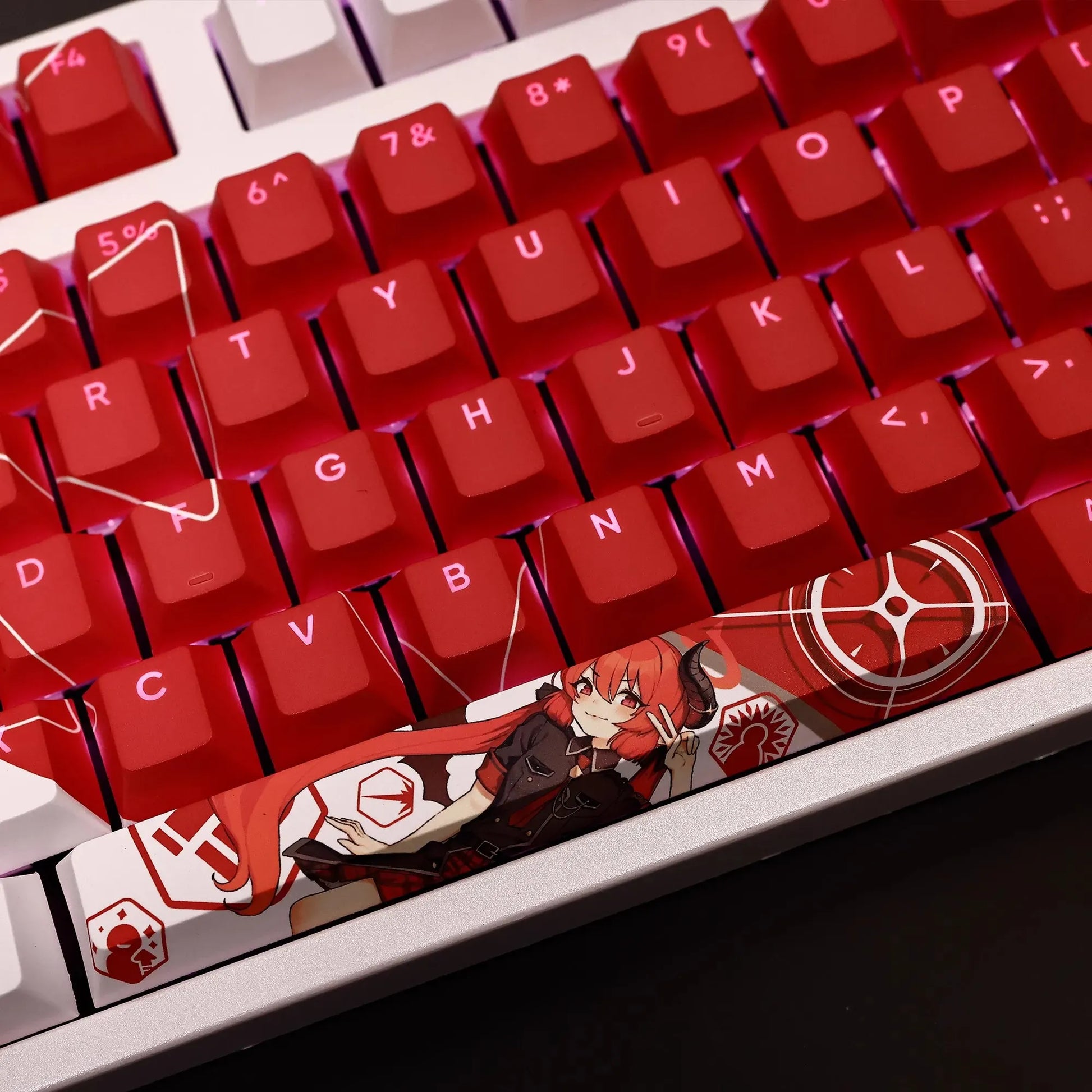 My Anime Keycaps Complete Set Blue Archive: Akashi Junko Backlit Keycap Set