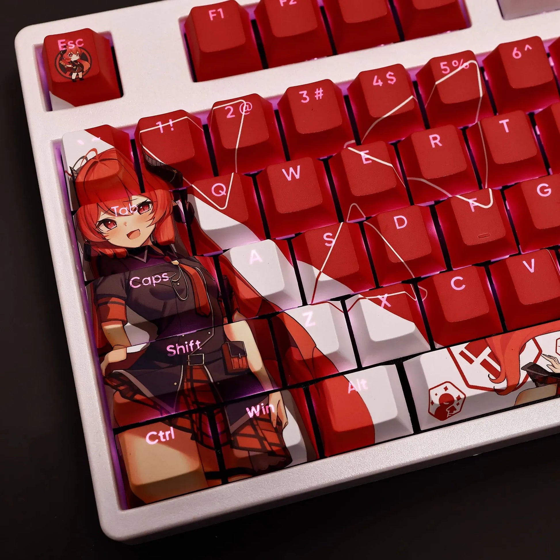 My Anime Keycaps Complete Set Blue Archive: Akashi Junko Backlit Keycap Set