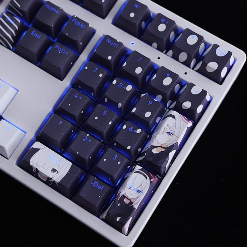 My Anime Keycaps Complete Set Blue Archive: Arona Black Backlit Keycap Set