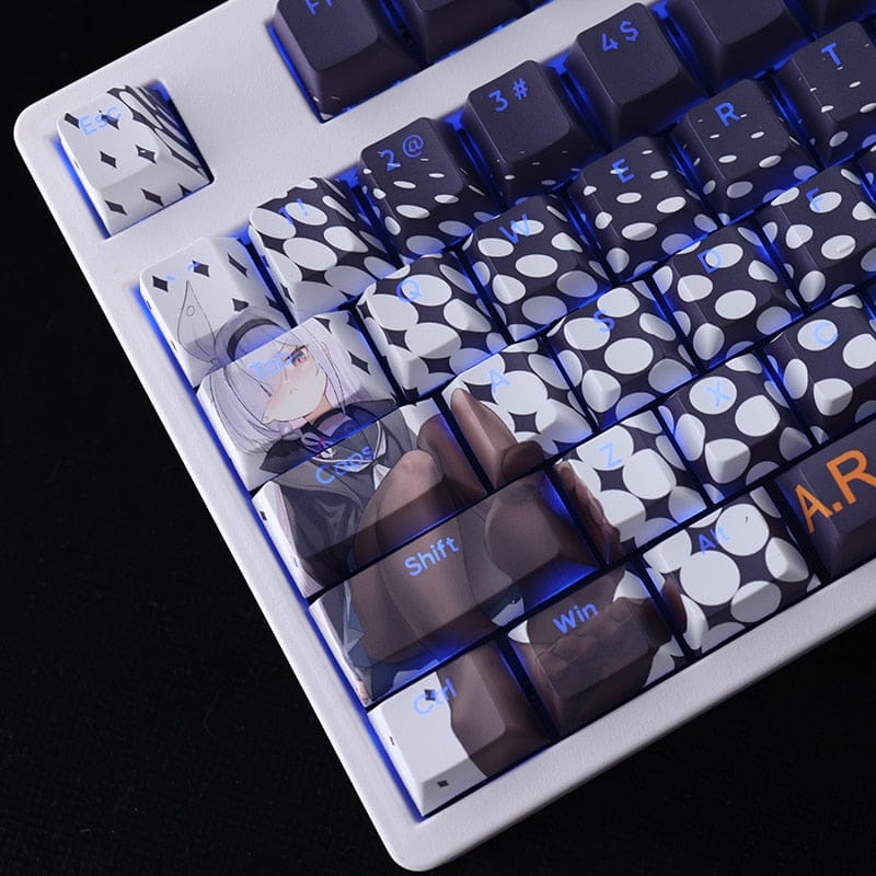 My Anime Keycaps Complete Set Blue Archive: Arona Black Backlit Keycap Set