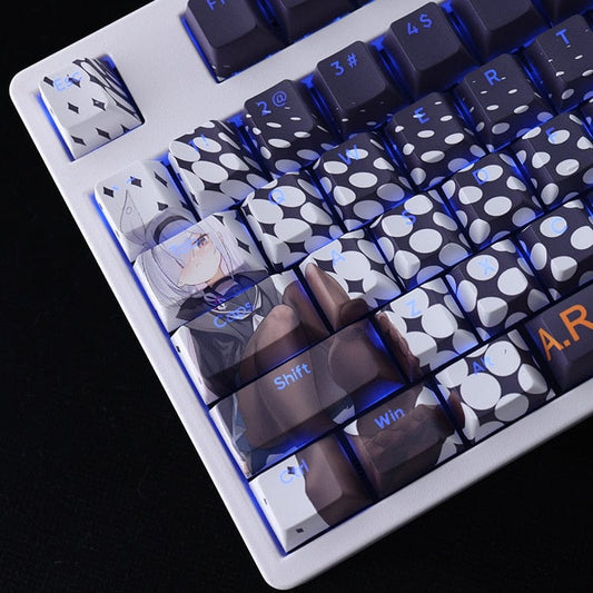 My Anime Keycaps Complete Set Blue Archive: Arona Black Backlit Keycap Set