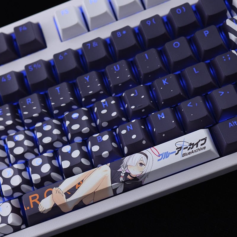 My Anime Keycaps Complete Set Blue Archive: Arona Black Backlit Keycap Set