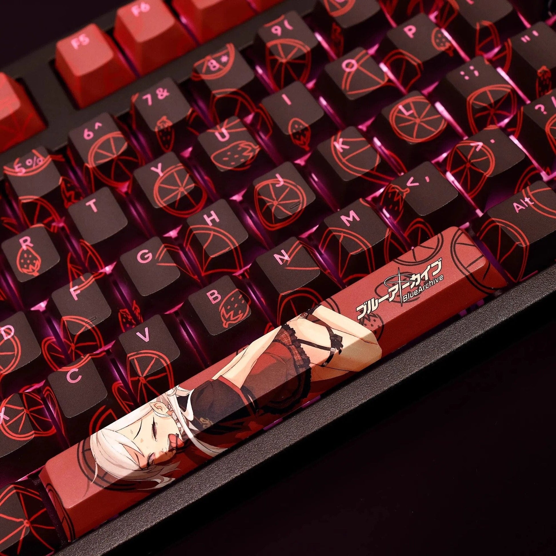 My Anime Keycaps Complete Set Blue Archive: Asagi Mutsuki Backlit Keycap Set