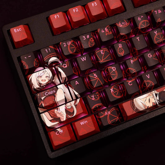 My Anime Keycaps Complete Set Blue Archive: Asagi Mutsuki Backlit Keycap Set