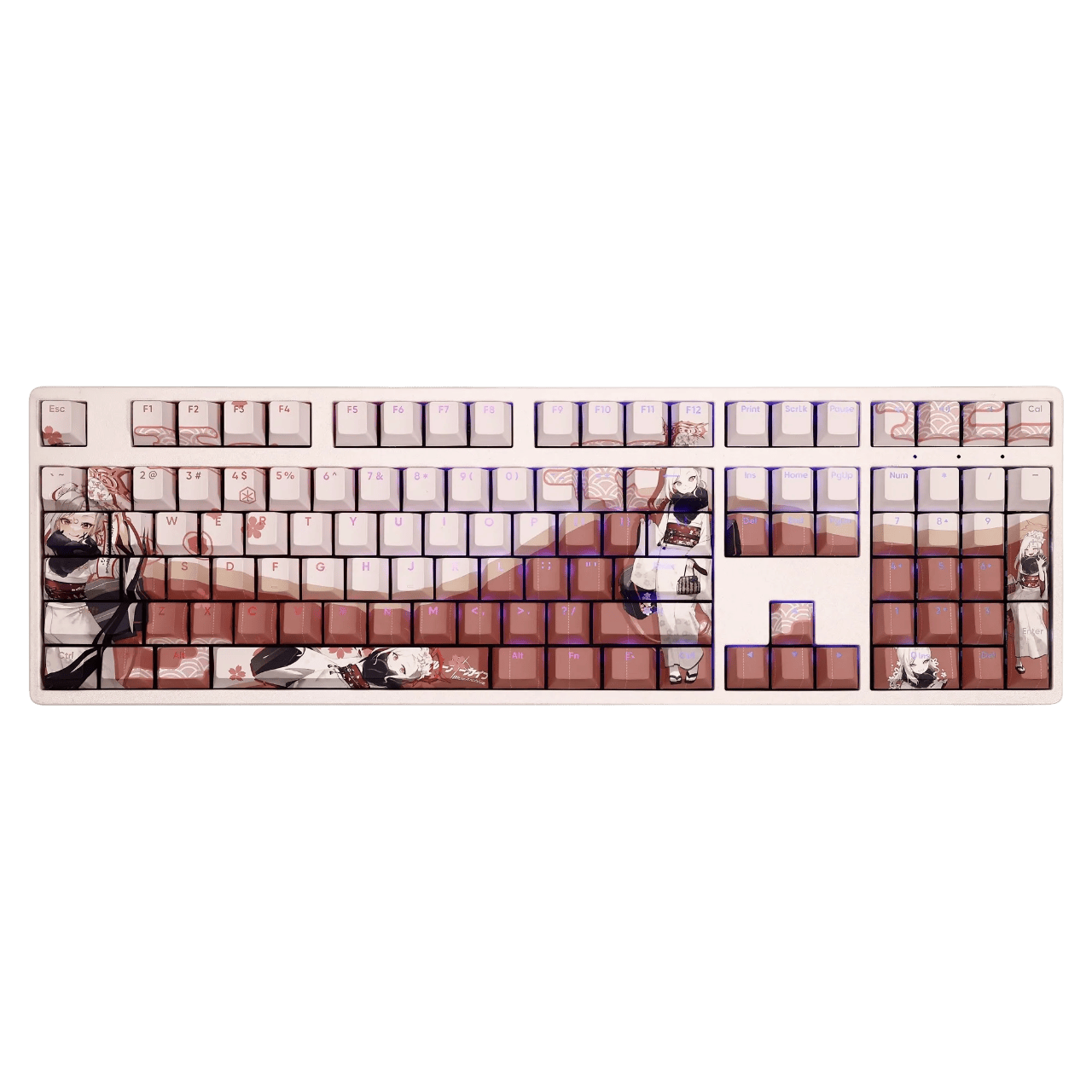 My Anime Keycaps Complete Set Blue Archive: Asagi Mutsuki White Backlit Keycap Set