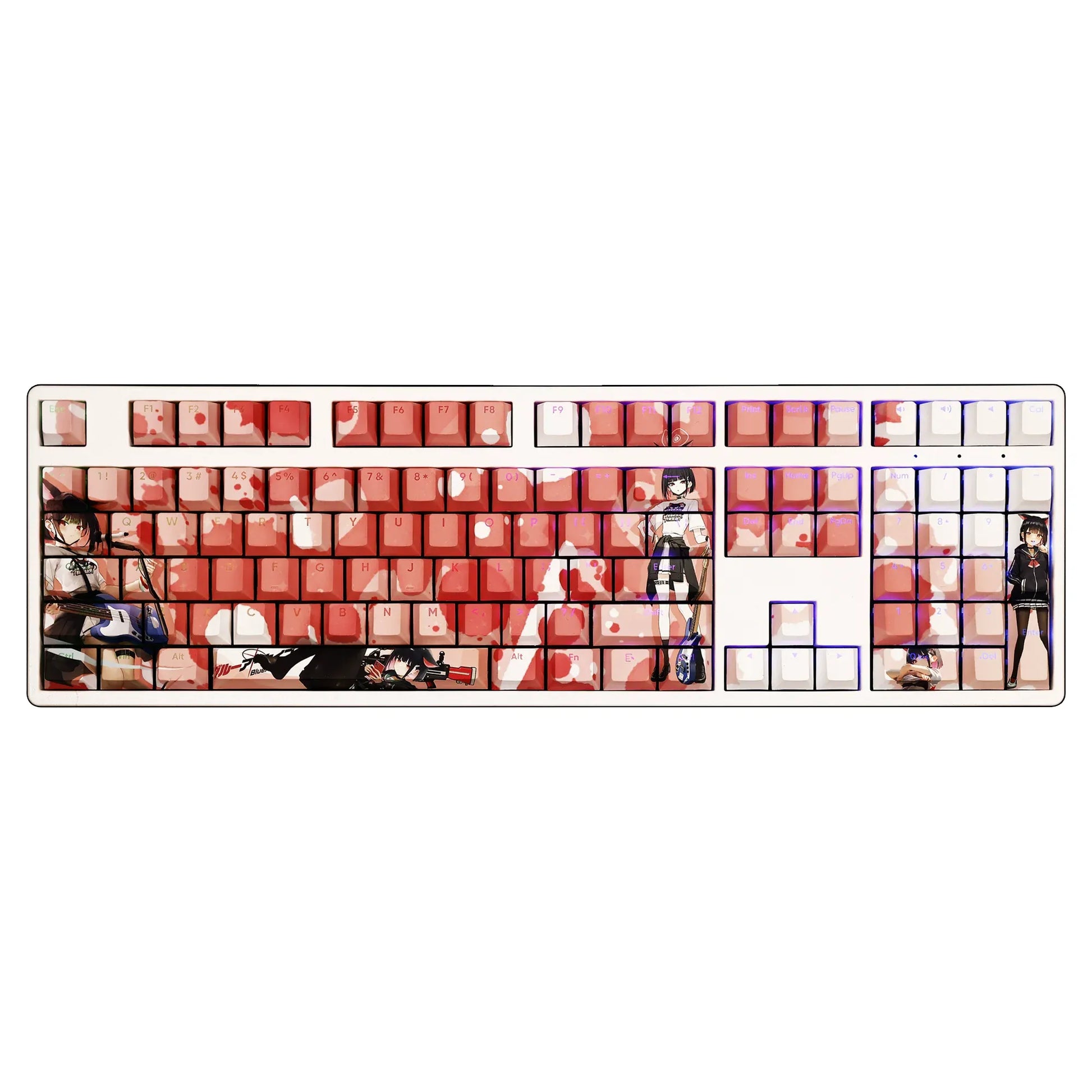 My Anime Keycaps Complete Set Blue Archive: Band Kazusa Backlit Keycap Set