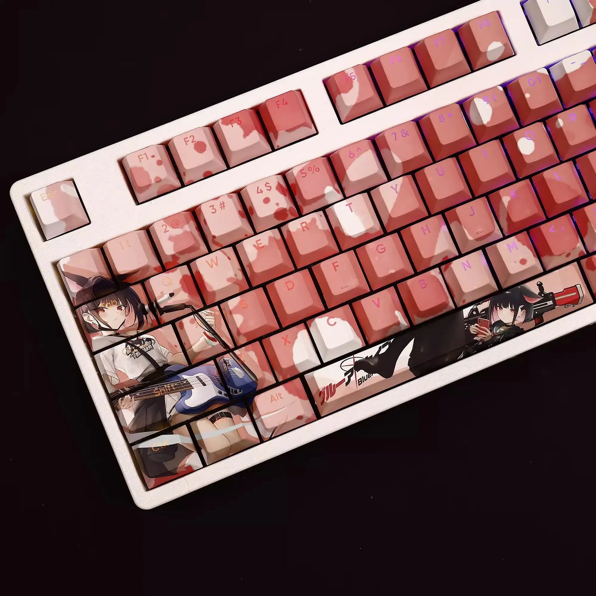 My Anime Keycaps Complete Set Blue Archive: Band Kazusa Backlit Keycap Set