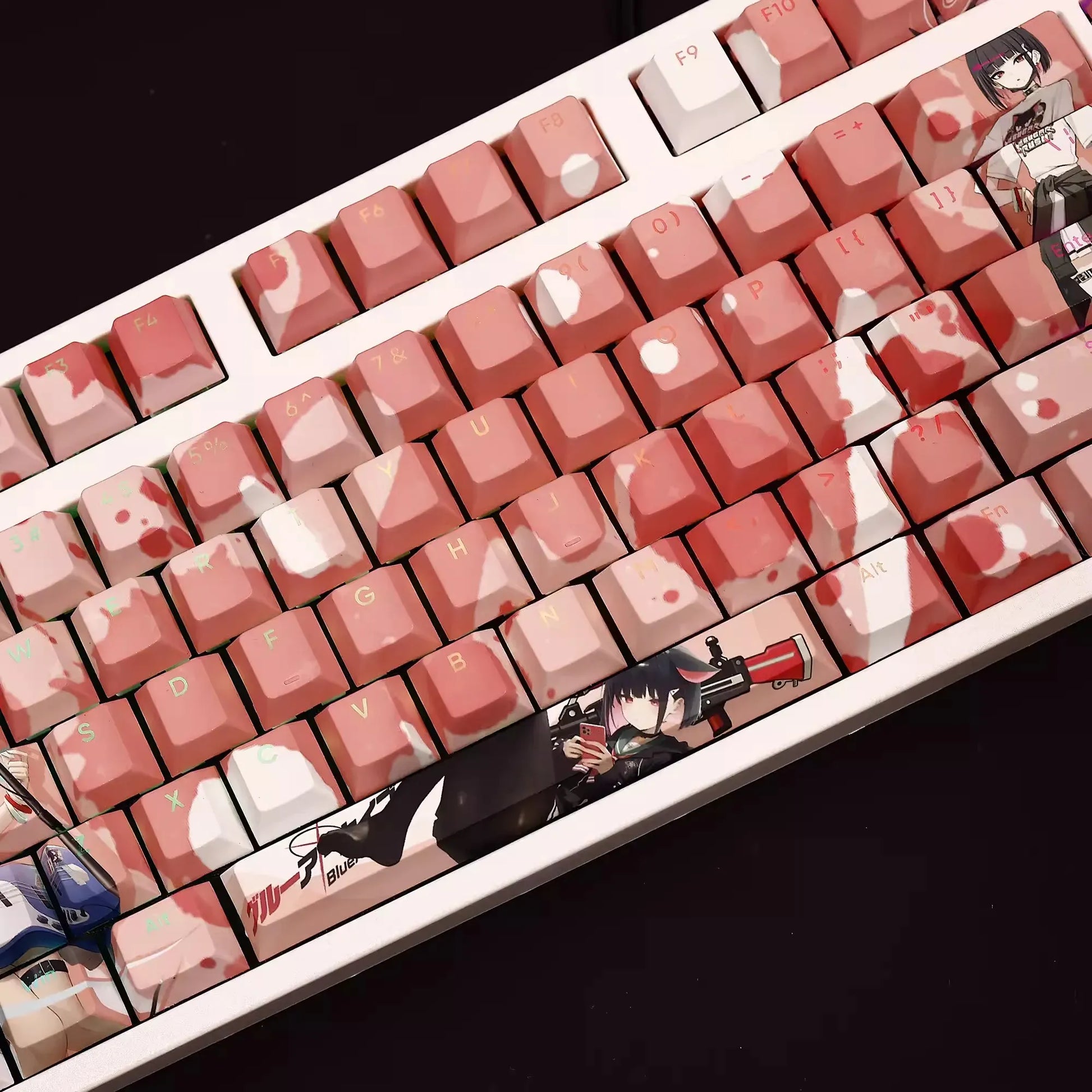 My Anime Keycaps Complete Set Blue Archive: Band Kazusa Backlit Keycap Set