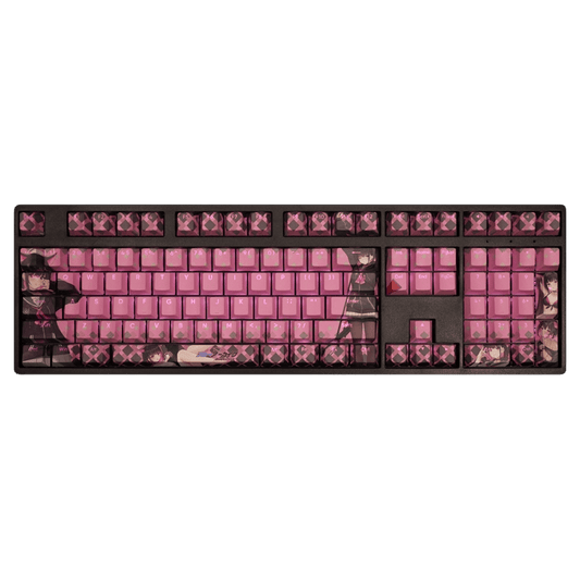 My Anime Keycaps Complete Set Blue Archive: Band Kazusa Pink Backlit Keycap Set