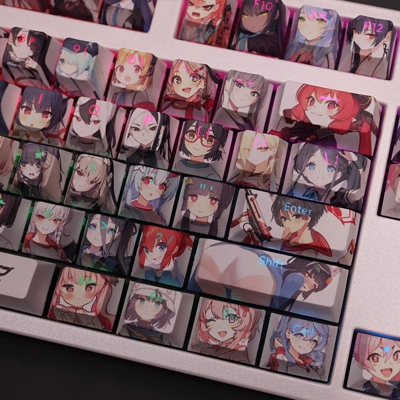 My Anime Keycaps Complete Set Blue Archive: Every Character Backlit Keycap Set