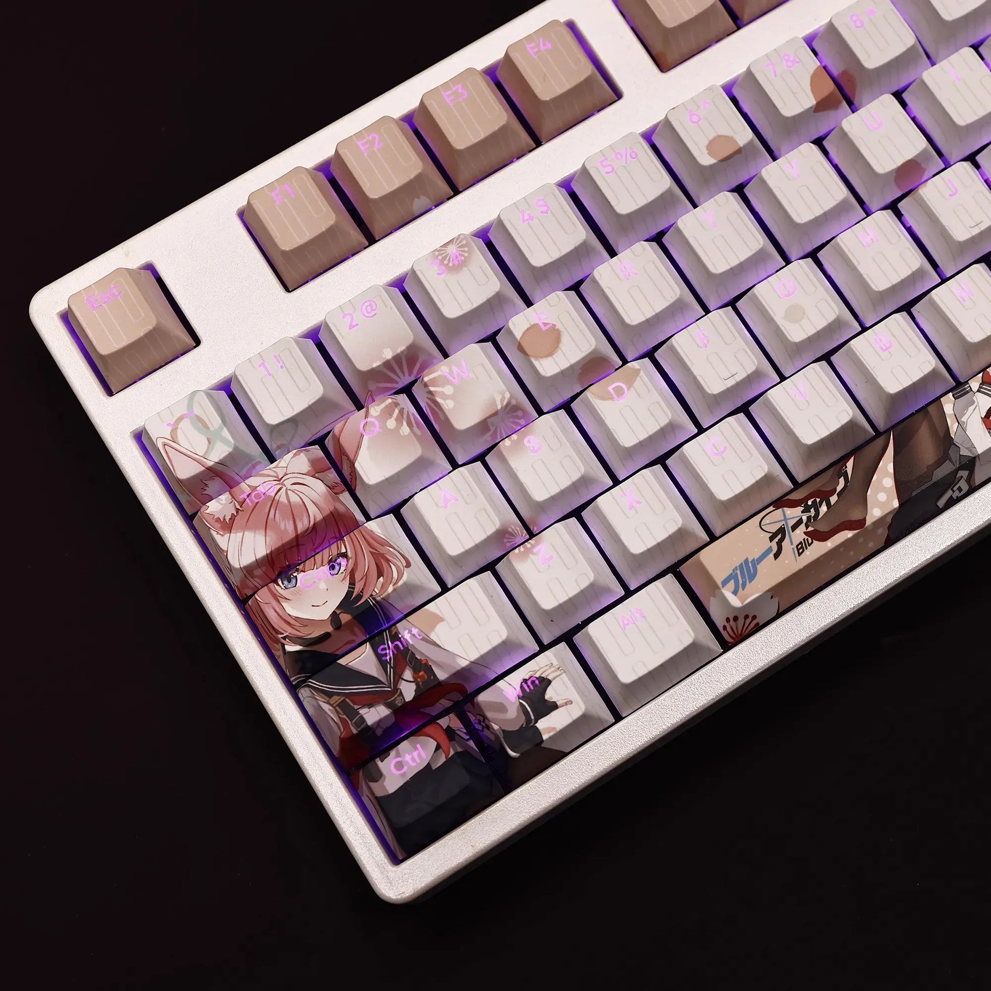 My Anime Keycaps Complete Set Blue Archive: Fox Nicole Backlit Keycap Set