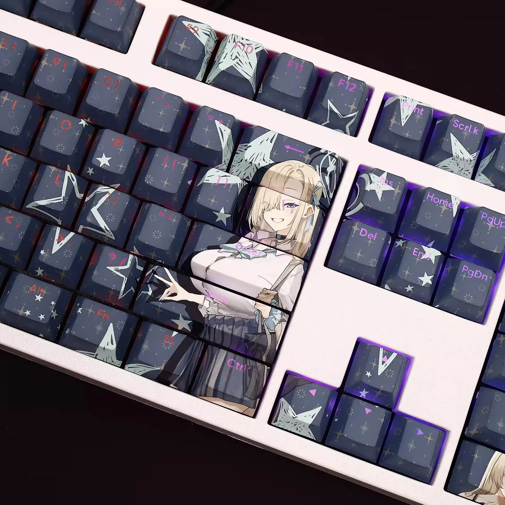 My Anime Keycaps Complete Set Blue Archive: Ichinose Asuna Backlit Keycap Set