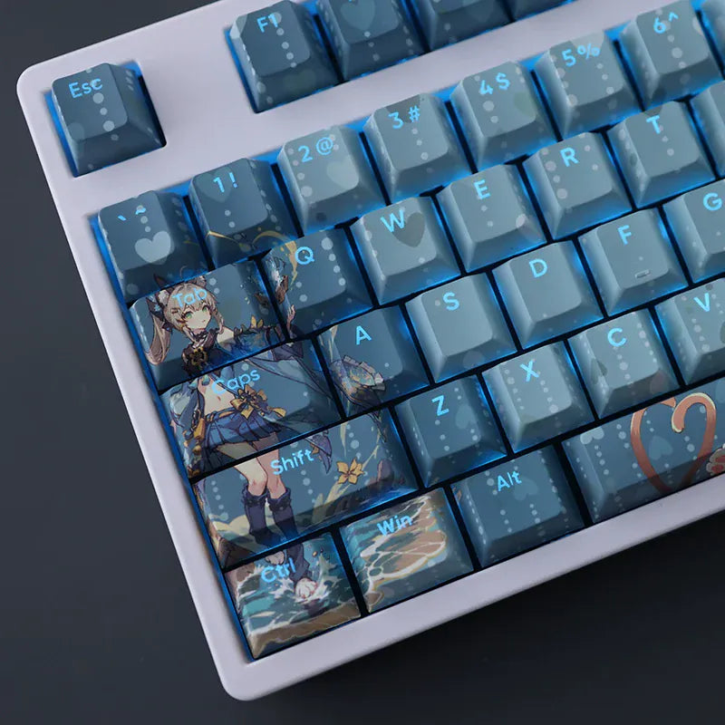 My Anime Keycaps Complete Set Blue Archive: Kirara Backlit Blue Keycap Set