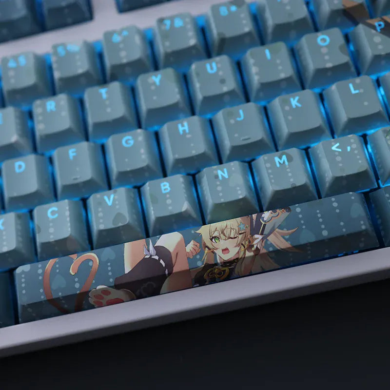 My Anime Keycaps Complete Set Blue Archive: Kirara Backlit Blue Keycap Set