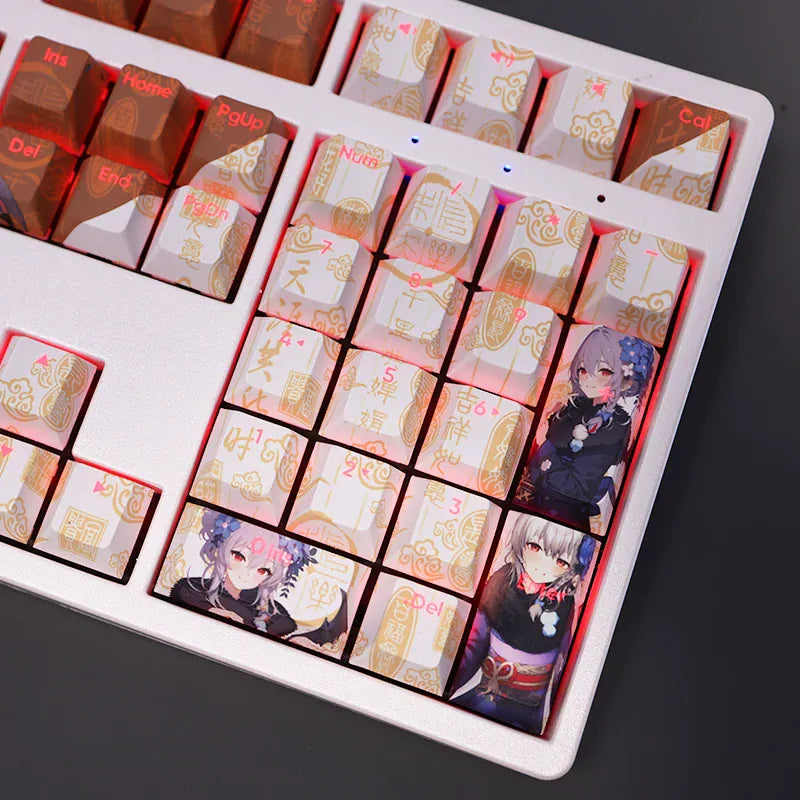 My Anime Keycaps Complete Set Blue Archive: Kurodate Haruna Backlit White Keycap Set
