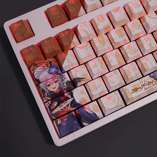 My Anime Keycaps Complete Set Blue Archive: Kurodate Haruna Backlit White Keycap Set