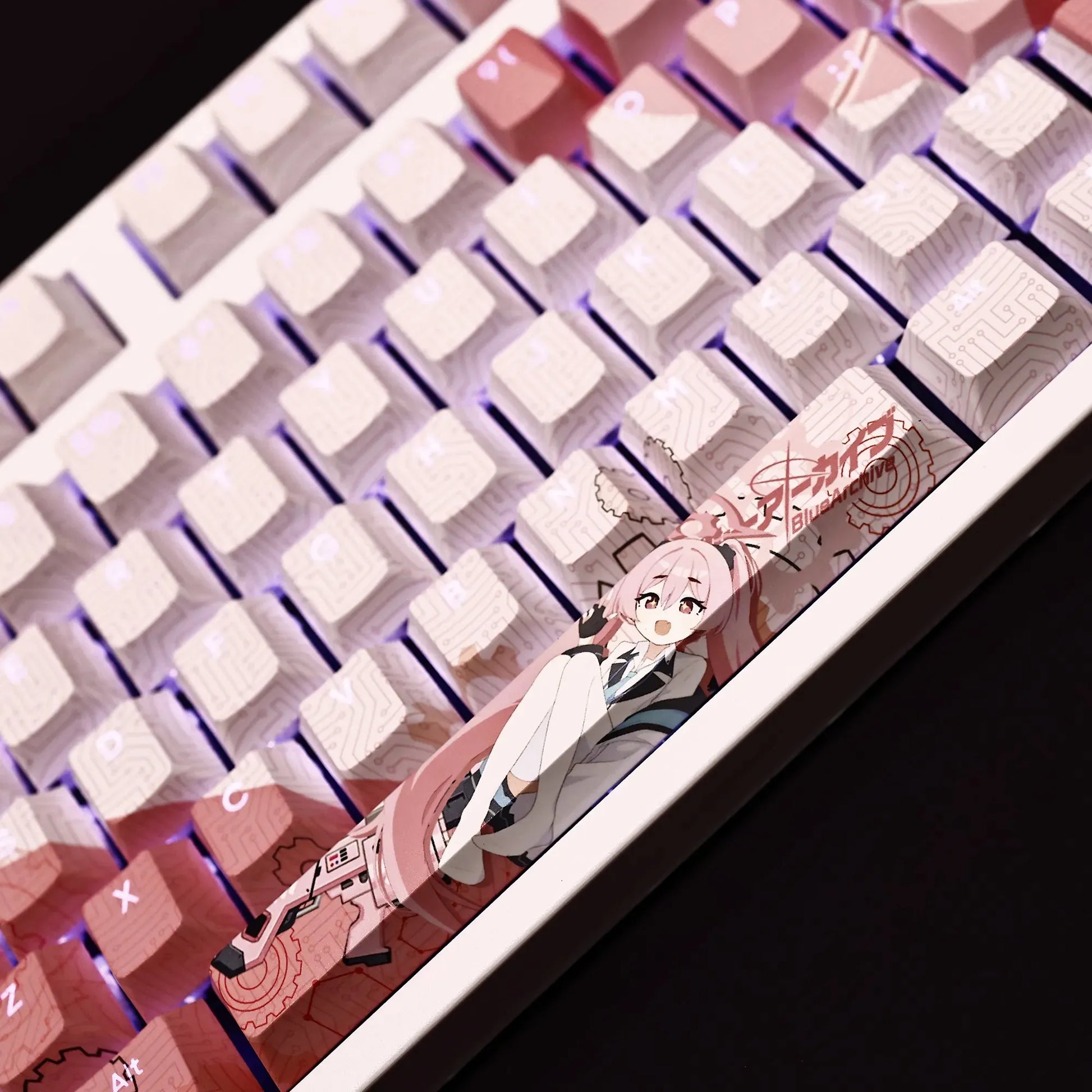 My Anime Keycaps Complete Set Blue Archive: Kurosaki Koyuki Backlit Keycap Set