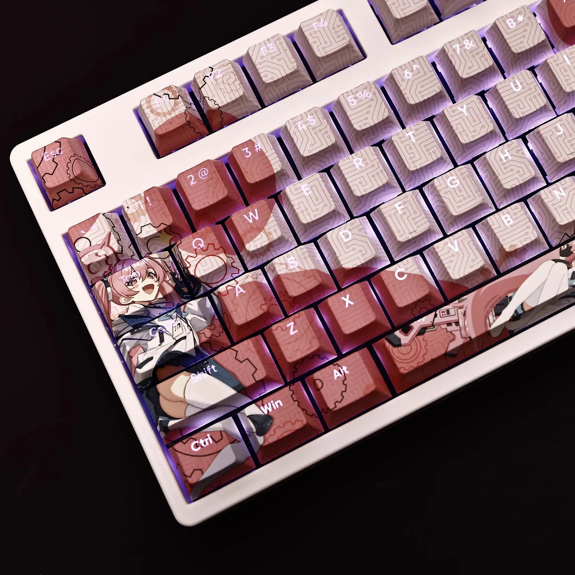 My Anime Keycaps Complete Set Blue Archive: Kurosaki Koyuki Backlit Keycap Set
