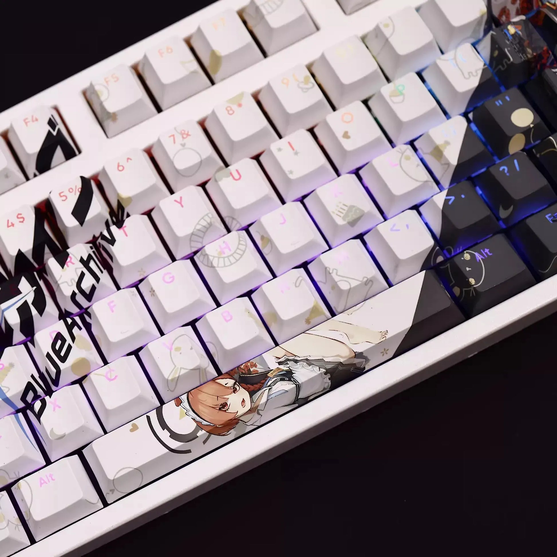 My Anime Keycaps Complete Set Blue Archive: Mikamo Neru Backlit Keycap Set