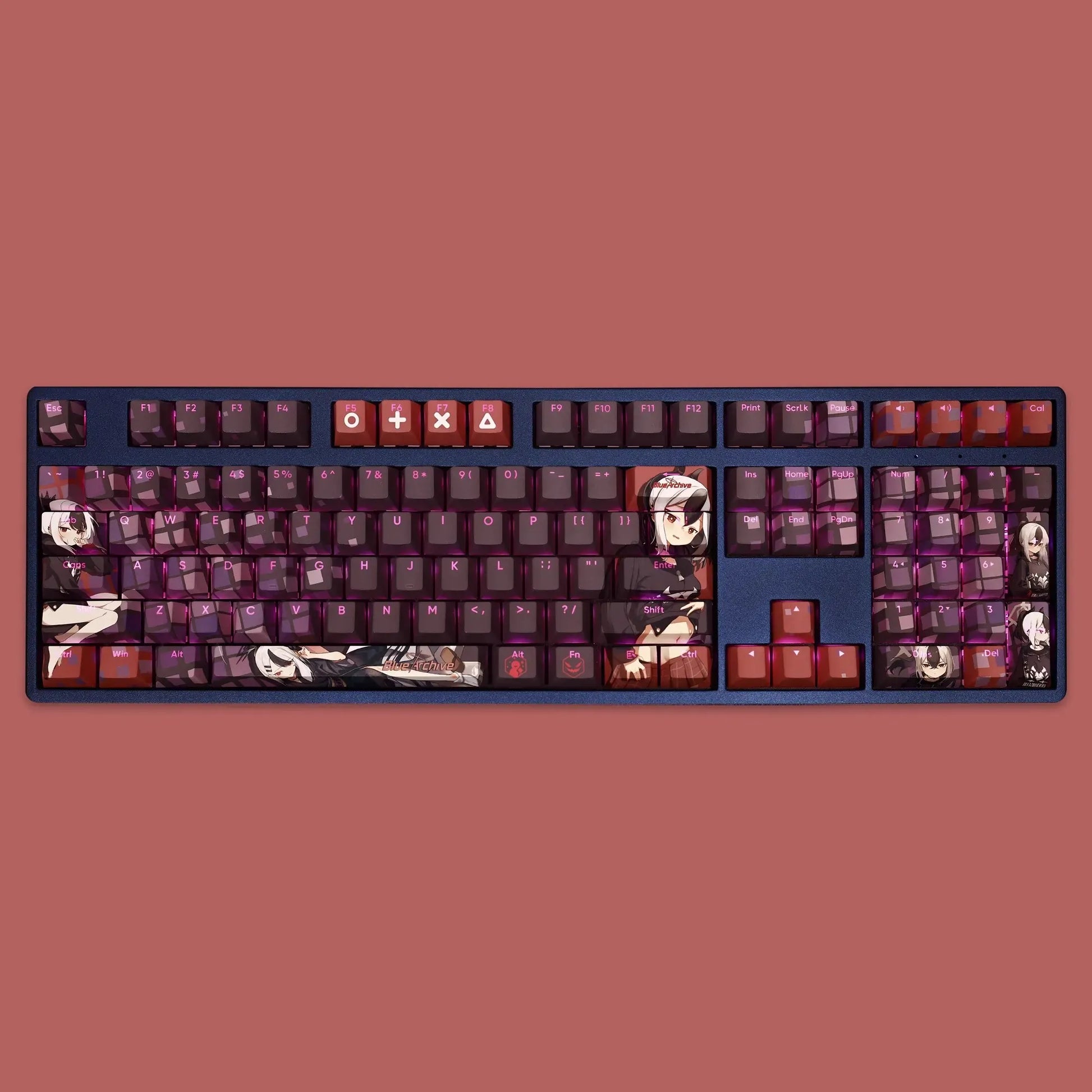 My Anime Keycaps Complete Set Blue Archive: Onikata Kayoko Backlit Keycap Set