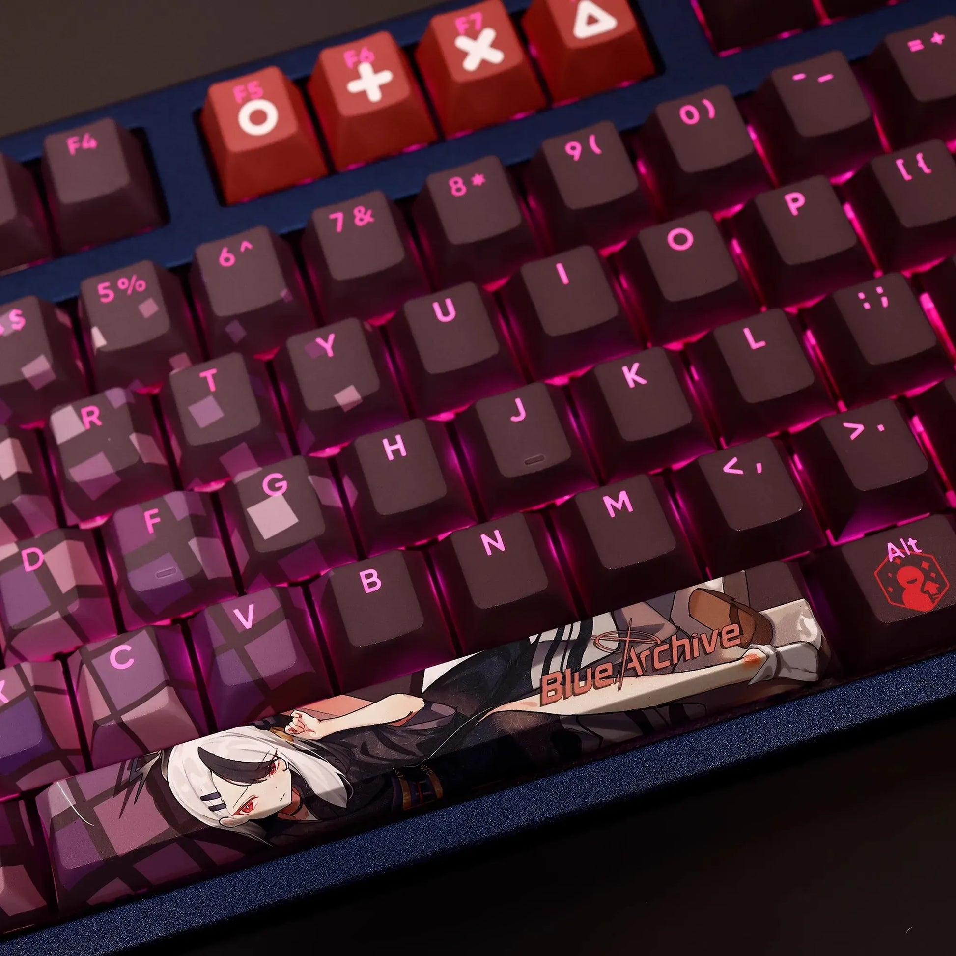 My Anime Keycaps Complete Set Blue Archive: Onikata Kayoko Backlit Keycap Set