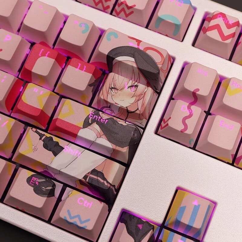 My Anime Keycaps Complete Set Blue Archive: Shimoe Koharu Backlit Keycap Set