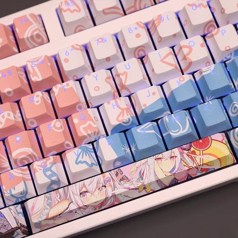 My Anime Keycaps Complete Set Blue Archive: Shirasu Azusa Backlit Keycap Set