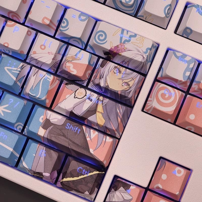 My Anime Keycaps Complete Set Blue Archive: Shirasu Azusa Backlit Keycap Set