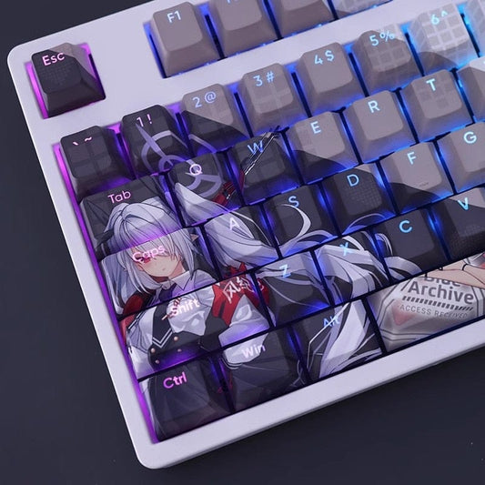 My Anime Keycaps Complete Set Blue Archive: Shiromi Iori Backlit Keycap Set