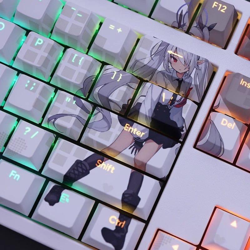My Anime Keycaps Complete Set Blue Archive: Shiromi Iori Backlit Keycap Set