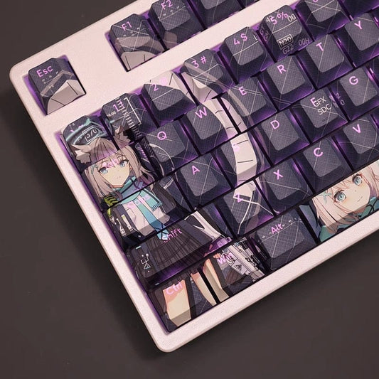 My Anime Keycaps Complete Set Blue Archive: Sunaookami Shiroko Backlit Keycap Set