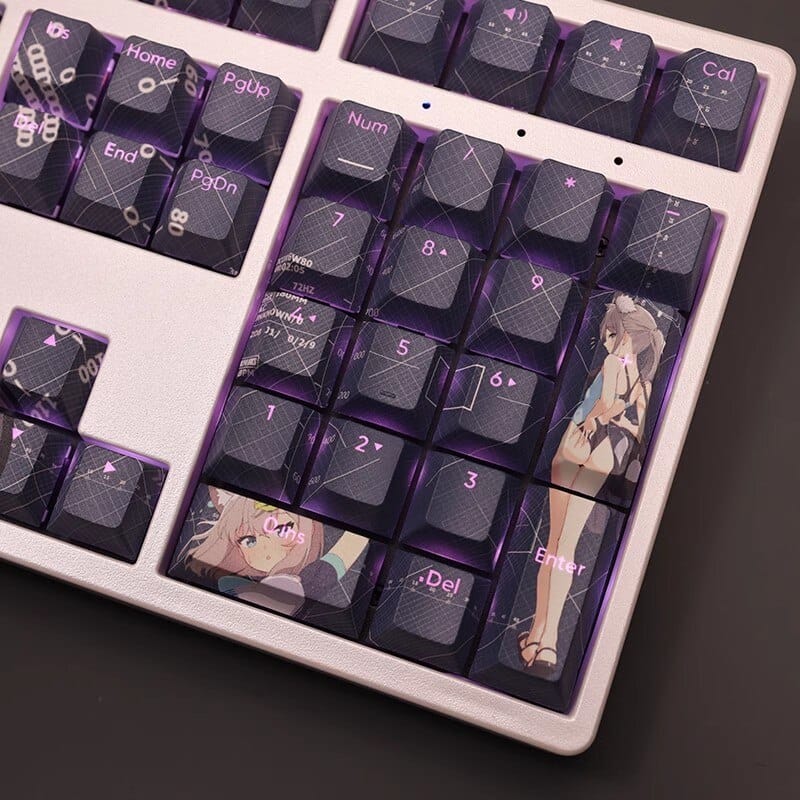 My Anime Keycaps Complete Set Blue Archive: Sunaookami Shiroko Backlit Keycap Set