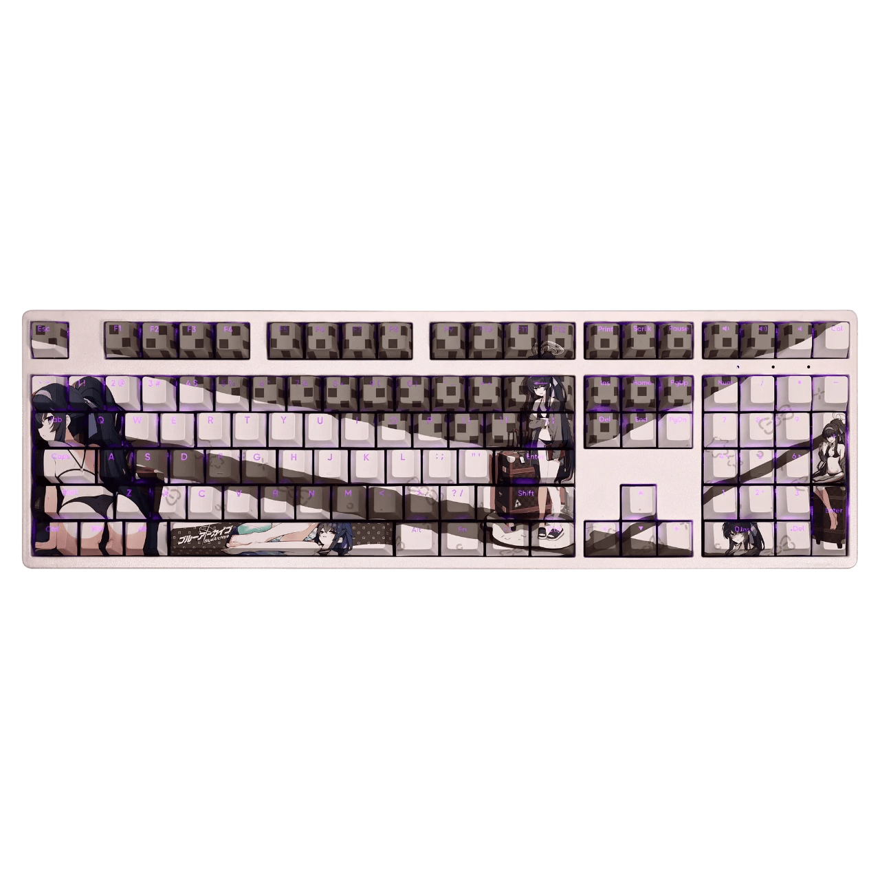 My Anime Keycaps Complete Set Blue Archive: Ui Backlit Keycap Set